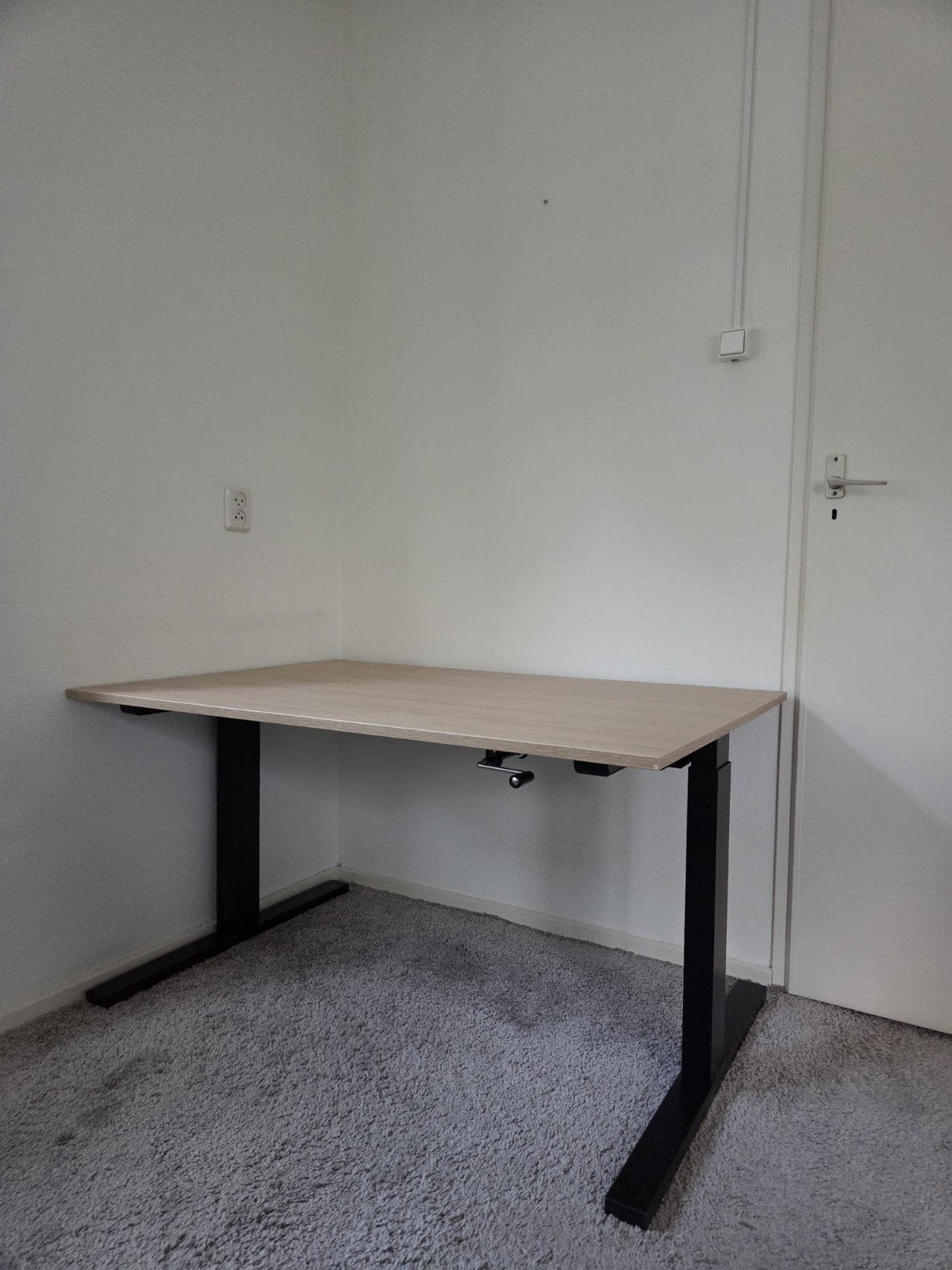 In hoogte verstelbaar bureau 120 x 80 - zo goed als nieuw, Ophalen, 120 cm, Hout, Zo goed als nieuw