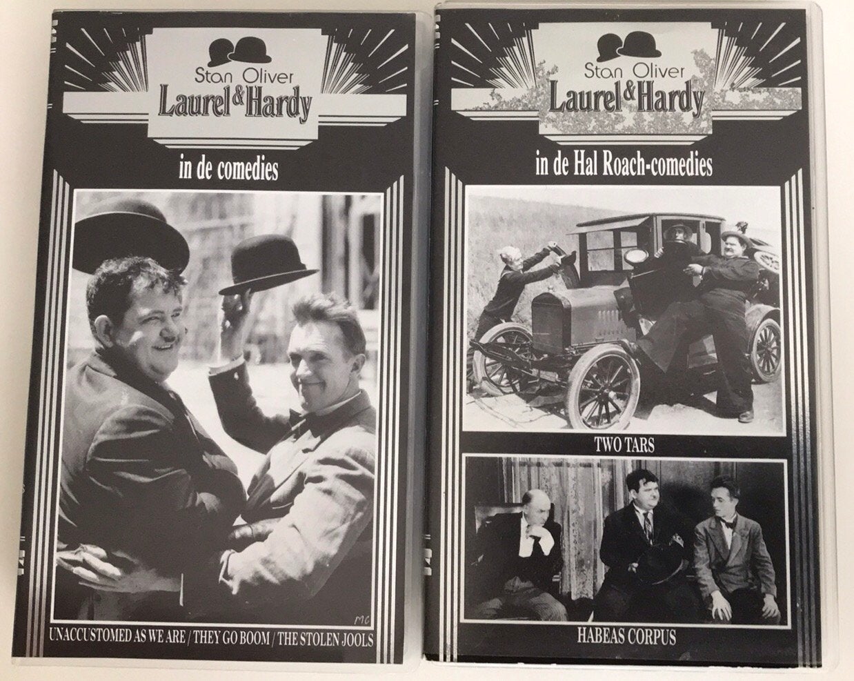 Laurel & Hardy, Stan Oliver, VHS nr. 0 en nr. 39, Alle leeftijden, Overige genres, Ophalen of Verzenden, Zo goed als nieuw