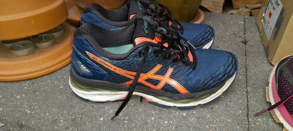 ASICS NIMBUS MAAT 38 BLAUW, Sport en Fitness, Hardloopschoenen, Ophalen of Verzenden, Zo goed als nieuw, Hardlopen