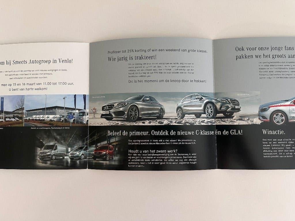 Folder Mercedes Smeets opening Venlo, actros C klasse GLA, Ophalen of Verzenden, Mercedes