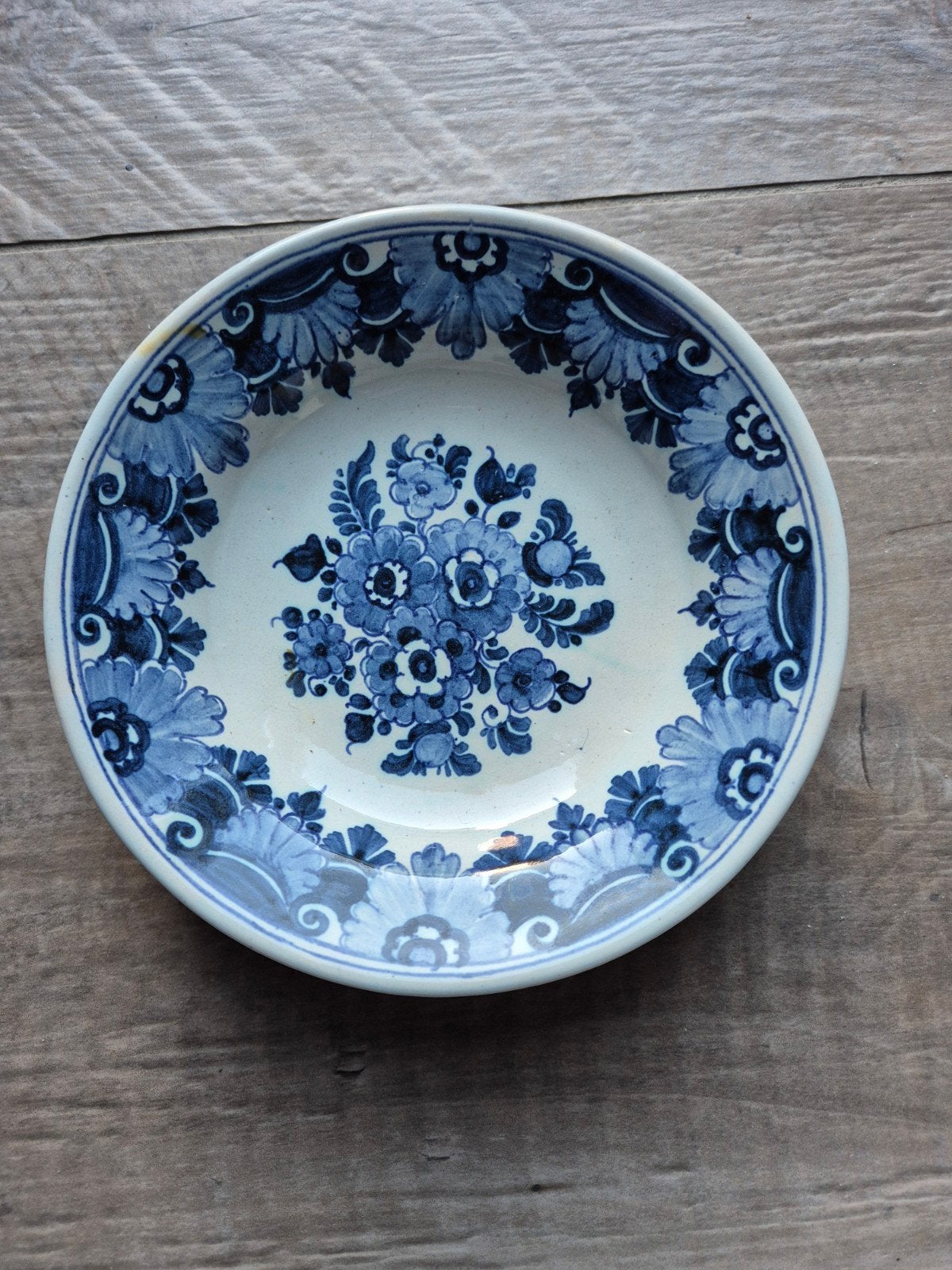 Vintage Delfts Blauw Wandbord - Handgeschilderd, Ophalen of Verzenden