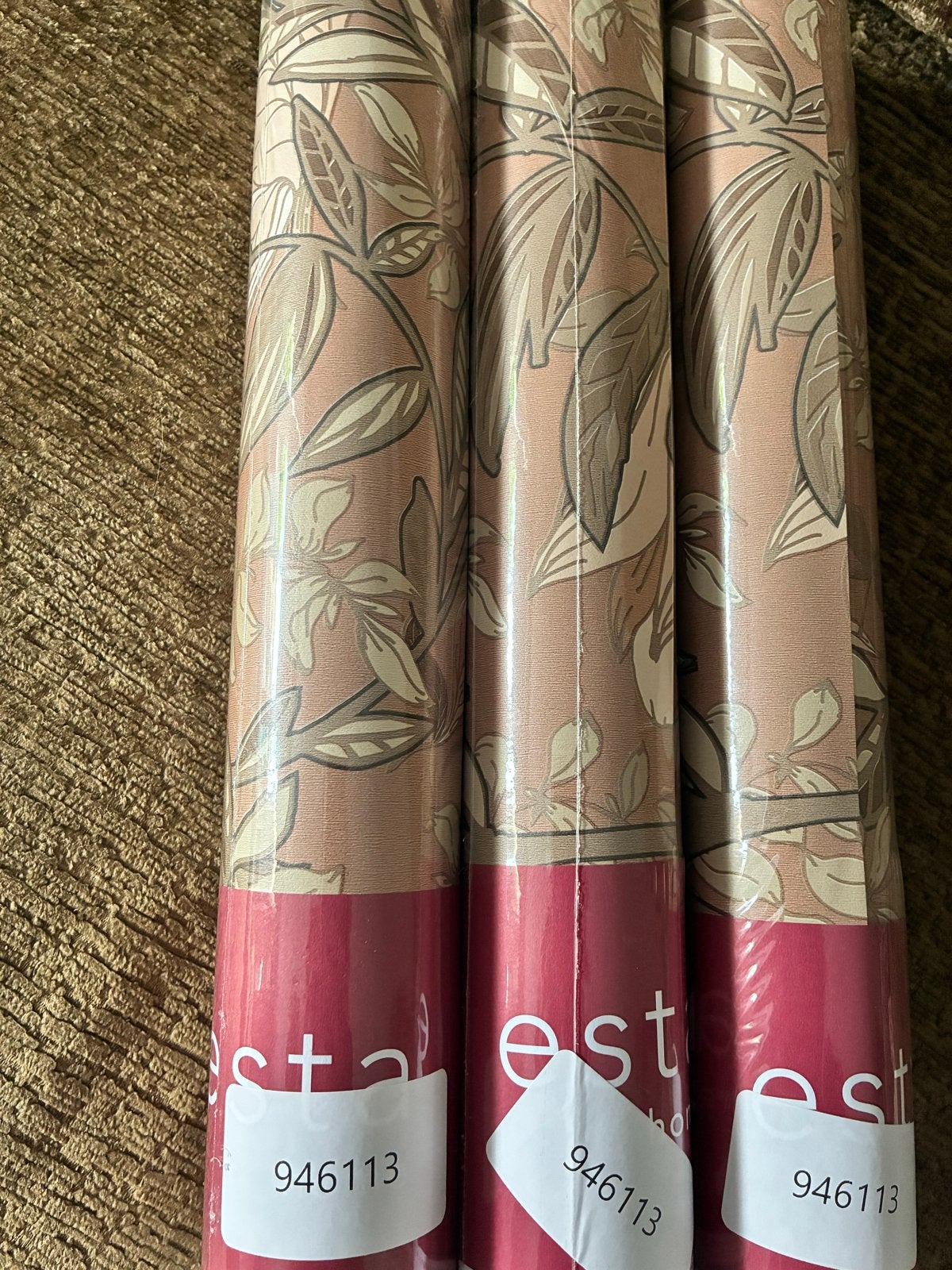 Esta Home Behang Nieuw - Vintage Bloemen Art Nouveau Stijl, Ophalen, Bloemen, Bruin, Esta Home