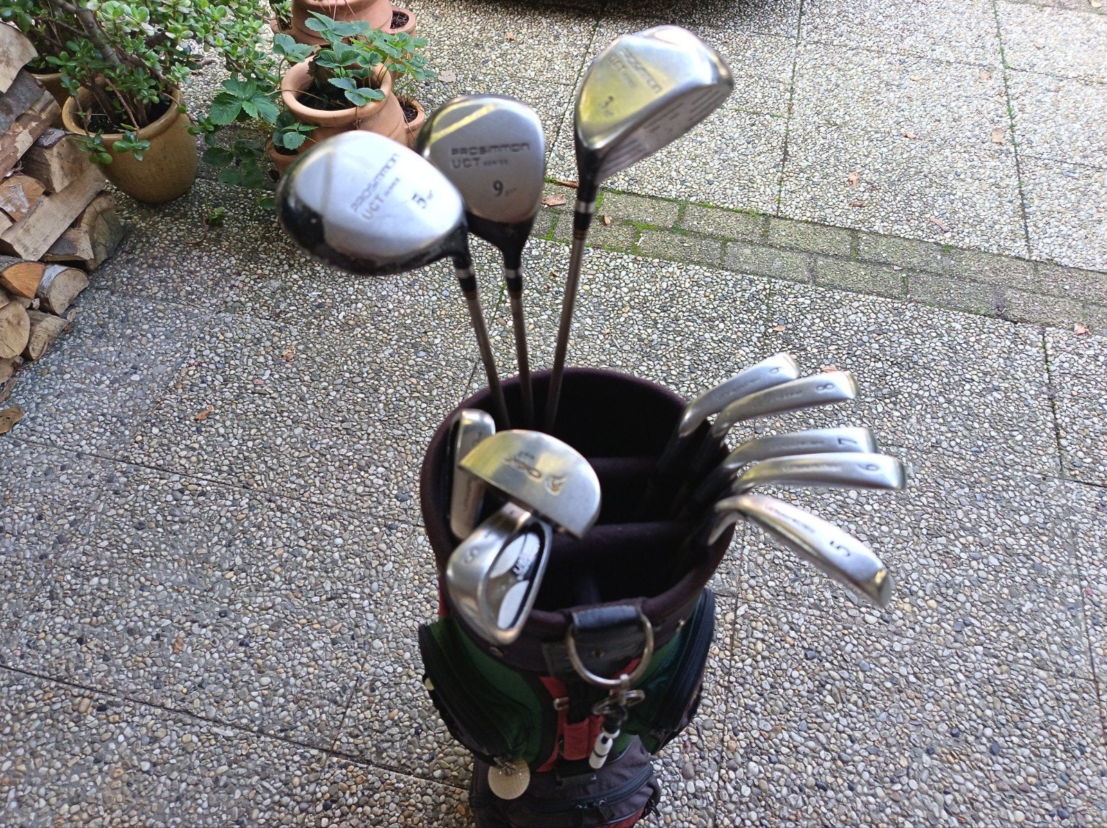Prosimmon Golfset met graphite shaft en trolley