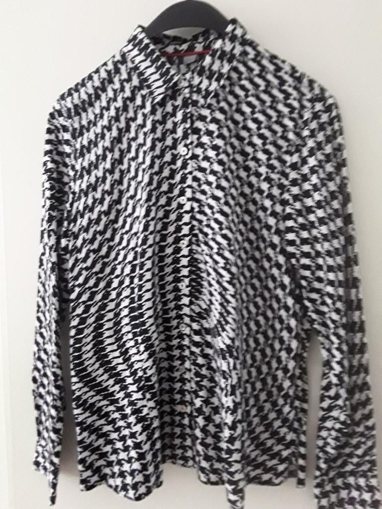 Blouse Erfo zwart wit nieuw 40, Maat 38/40 (M), Wit, Nieuw, Ophalen of Verzenden