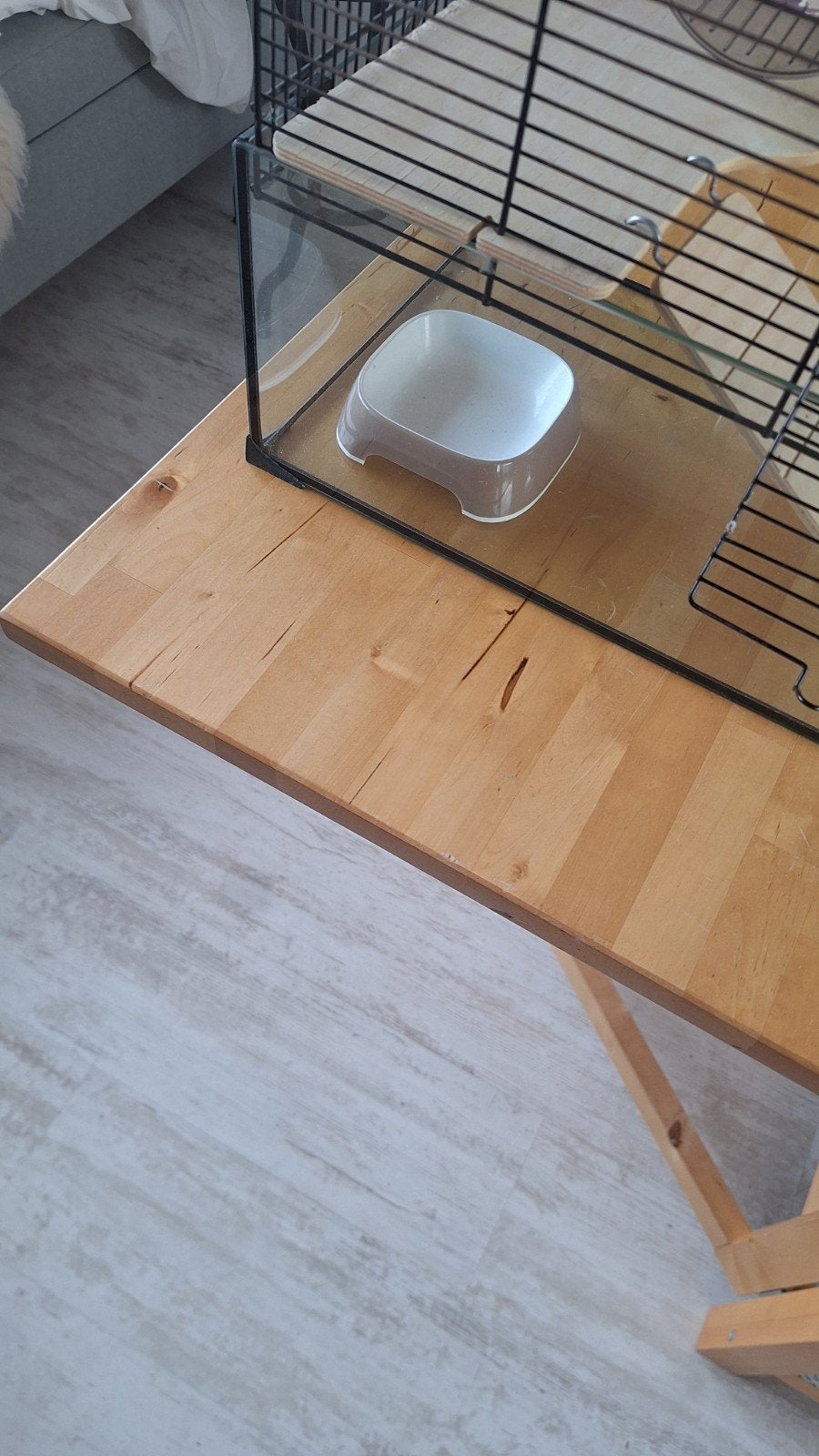 Ferplast ingerichte glazen/metalen kooi voor dwerghamster, Dieren en Toebehoren, Kooi, Gebruikt, Minder dan 75 cm, Ophalen