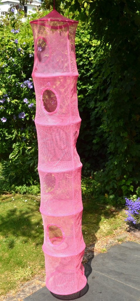 Roze opbergnet met 6 vakken op te hangen met klittenbandje, Overige typen, Ophalen of Verzenden, Zo goed als nieuw, Wasbaar