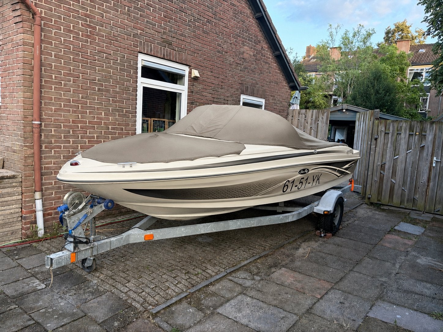 (Ruilen) Amerikaanse boottrailer met inklapbare dissel, Watersport en Boten, Ophalen of Verzenden, Gebruikt, Overige typen