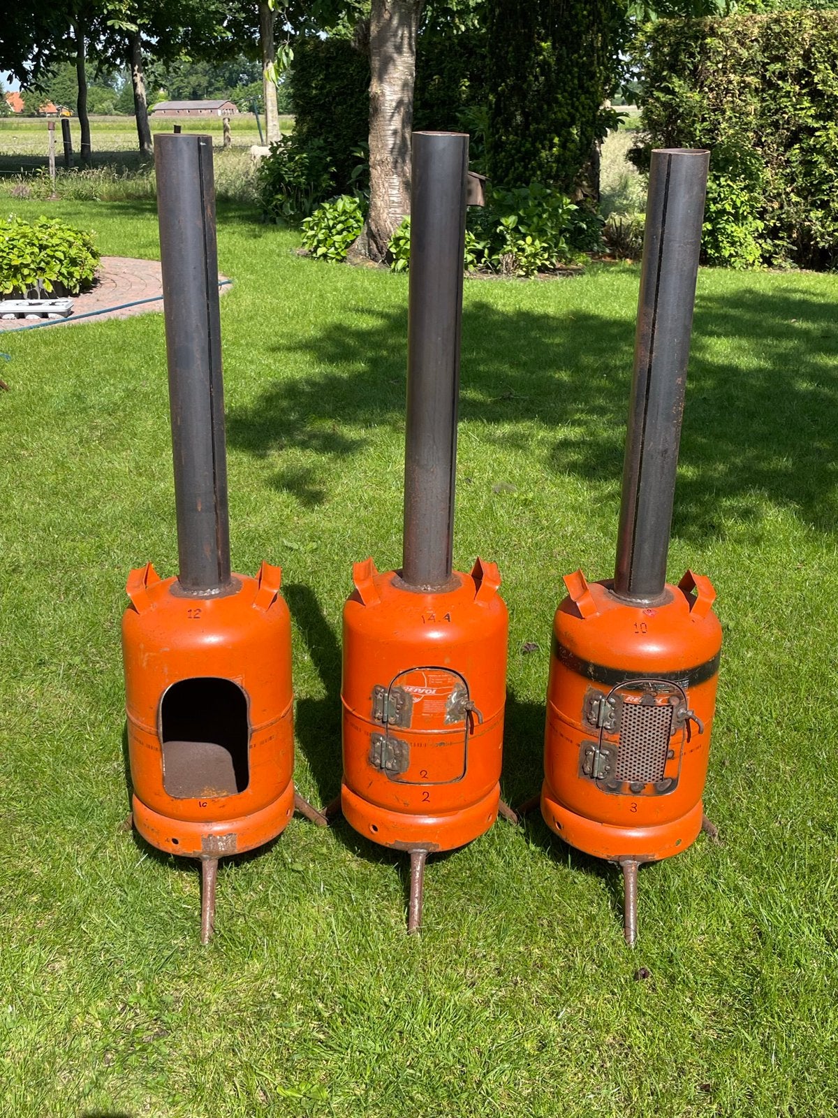 Vuurton terrashaard terraskachel gasfleskachel houtkachel, Tuin en Terras, Tuinhaarden, Ophalen, Nieuw