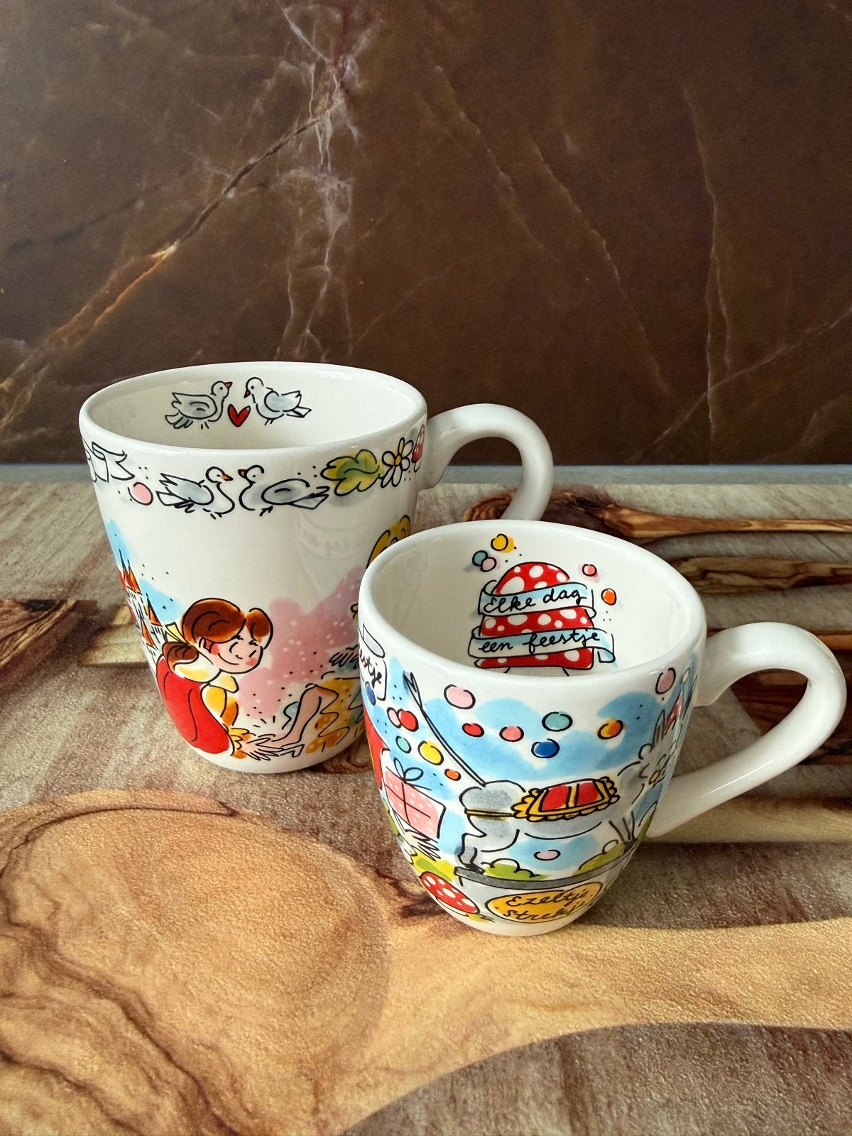 Efteling Mokken - Set van 2, Huis en Inrichting, Blond Amsterdam, Overige typen, Ophalen of Verzenden, Zo goed als nieuw