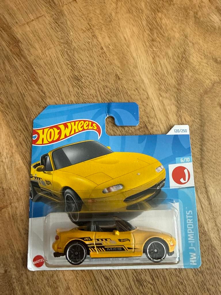 Hot Wheels Mazda MX-5 Miata Geel - Nieuw in verpakking, Ophalen of Verzenden, Zo goed als nieuw