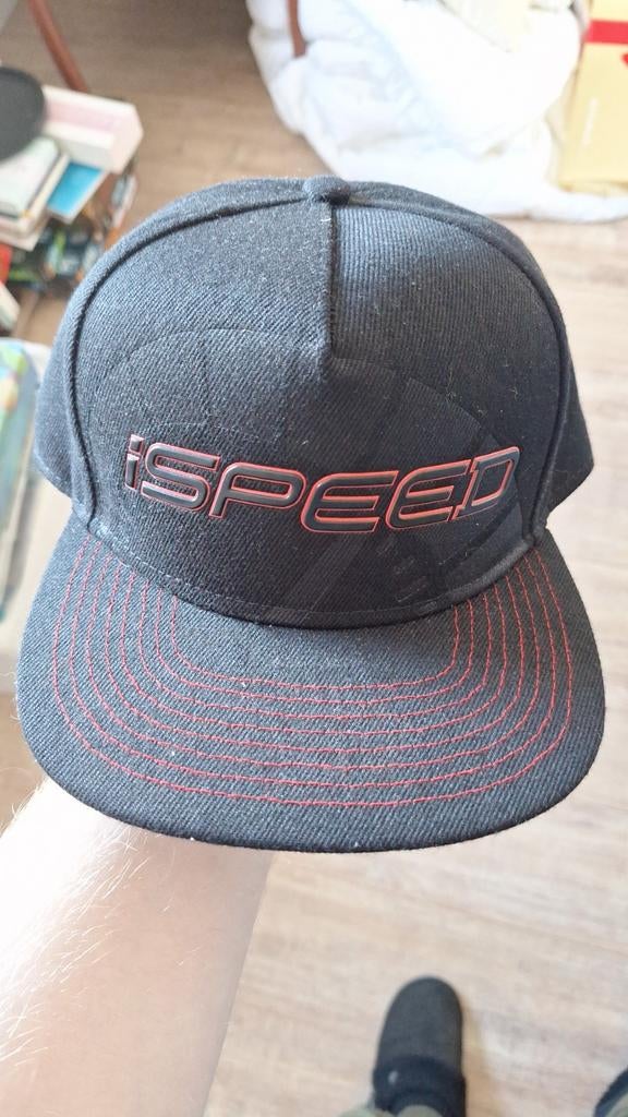 iSpeed Pet - Zwarte Snapback met Rood Logo, Ophalen of Verzenden