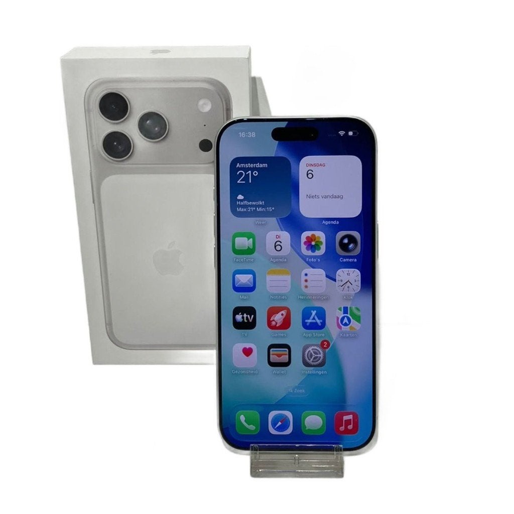 iPhone 17 Pro 256GB Silver ZGAN in Doos + Apple Garantie, 256 GB, Ophalen of Verzenden, Zo goed als nieuw, Zonder simlock