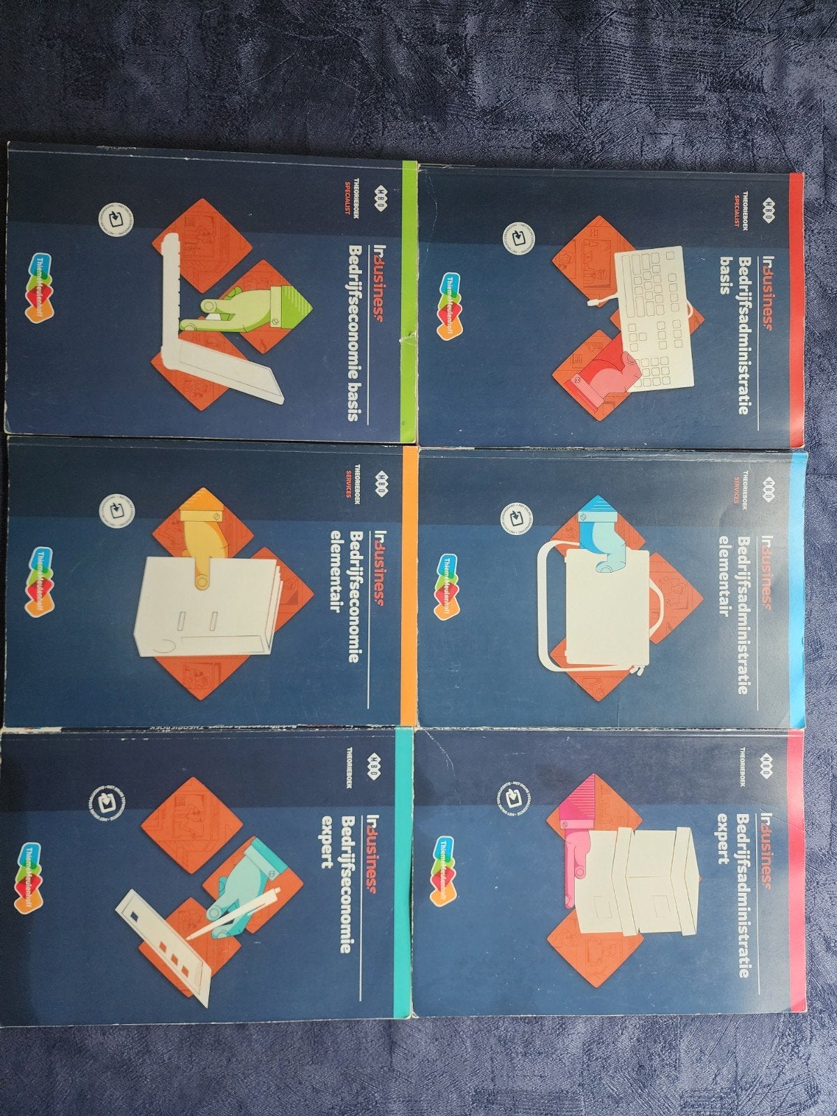Bedrijfseconomie & Bedrijfsadministratie - 6 boeken, Boeken, Gelezen, ThiemeMeulenhoff, Ophalen of Verzenden, MBO