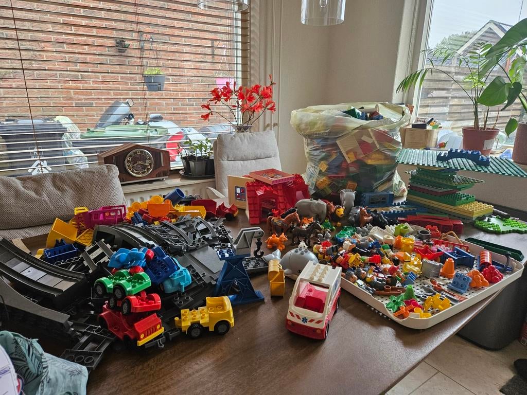 Grote partij LEGO: trein, poppetjes, bouwplaten en meer, Ophalen