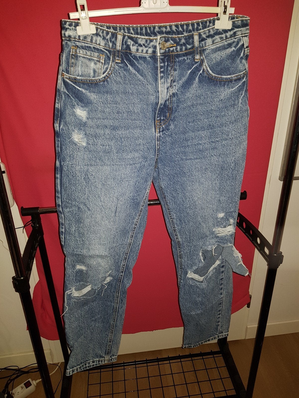 Broek (402), Ophalen of Verzenden, Zo goed als nieuw, Blauw, W28 - W29 (confectie 36)