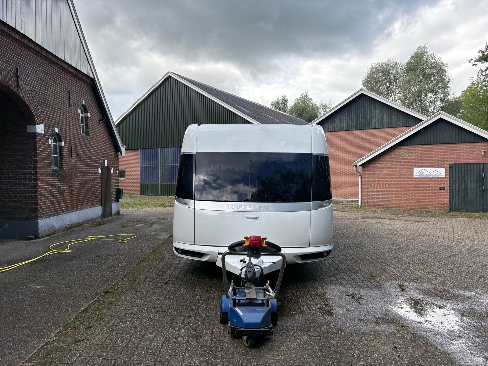 Luxe Hobby Premium Caravan met complete uitrusting, Vast bed, Rondzit, Hobby, Airco