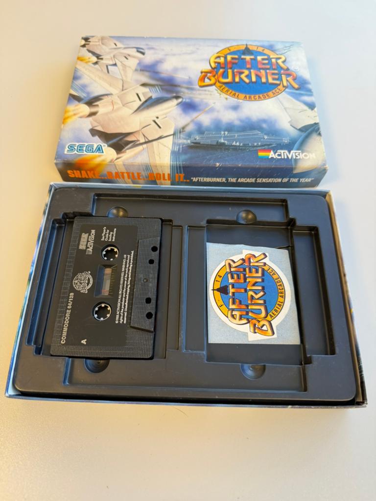 After Burner C64/128 Big Box CIB Activision Sega compleet, Computers en Software, Vintage Computers, Ophalen of Verzenden, H, H