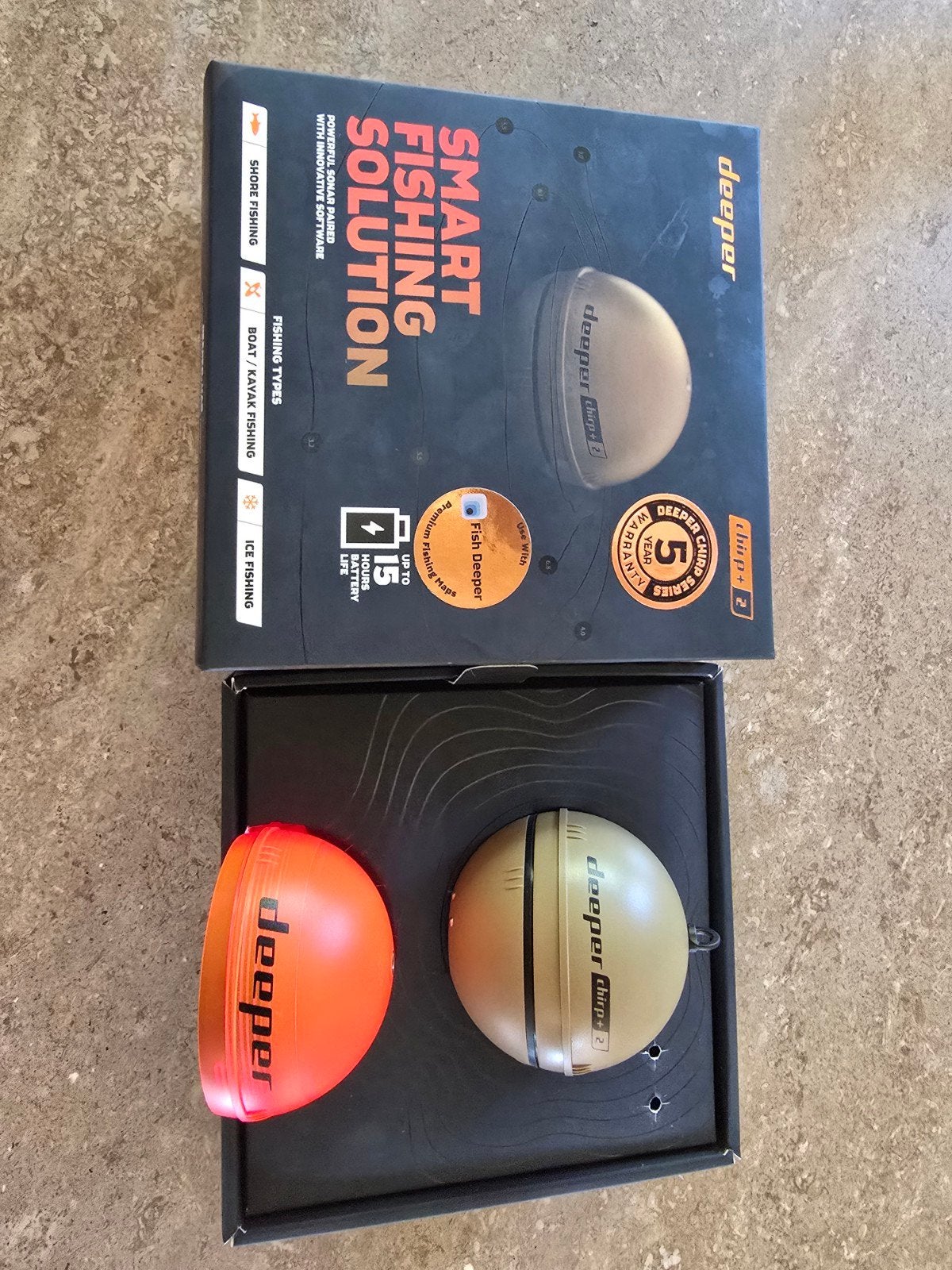 Deeper CHIRP+ 2 Fishfinder – slechts 2x gebruikt + garantie, Ophalen of Verzenden, Zo goed als nieuw