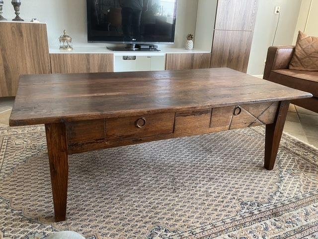 Koloniale salontafel, Ophalen, Gebruikt, 100 tot 150 cm, Koloniaal