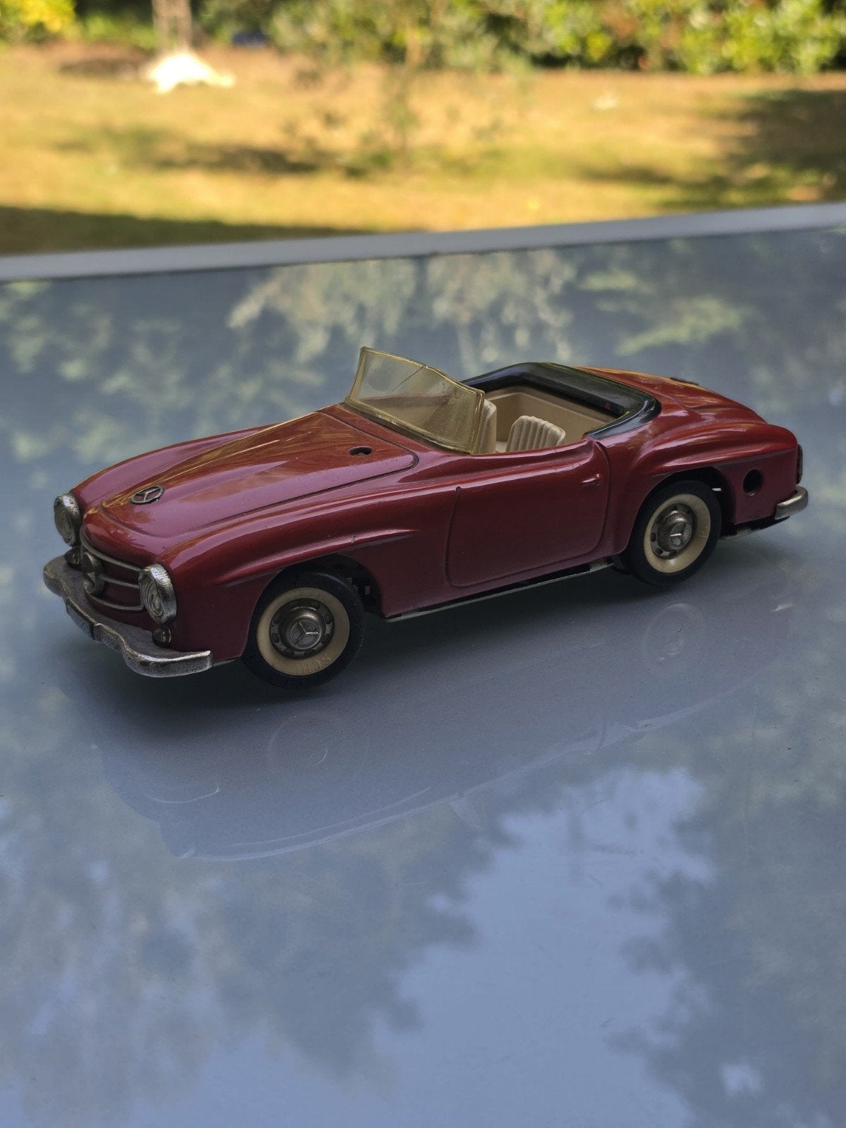 Oude blikken speelgoed Schuco Mercedes 190SL modelauto 2095, Ophalen of Verzenden, Gebruikt, Auto