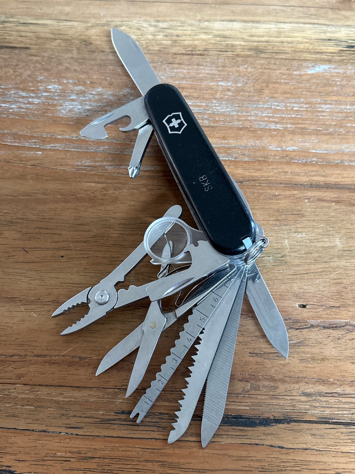 Victorinox Swiss Champ zakmes zwart (SKB), Ophalen of Verzenden, Gebruikt