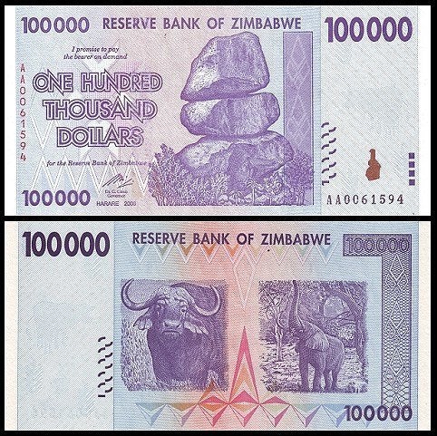 Zimbabwe 2008, biljetten van Miljoen, Biljoen,Triljoen (UNC), Postzegels en Munten, Bankbiljetten | Afrika, Verzenden, Zimbabwe