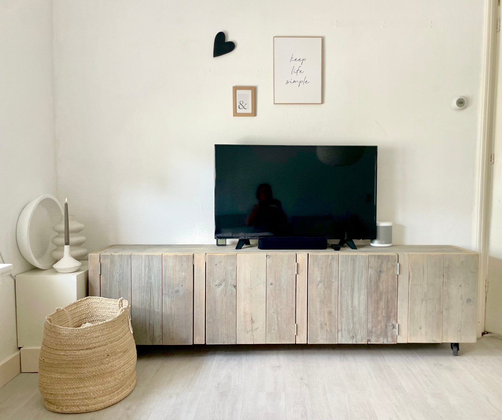 Steigerhouten / TV meubel/ dressoir, Stoer, industrieel, landelijk, modern, Ophalen of Verzenden, Zo goed als nieuw, Minder dan 100 cm