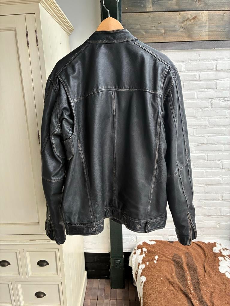 Harley-Davidson Leren Jas - Zwart, Maat L, Kleding | Heren, Ophalen of Verzenden, Gedragen, Maat 52/54 (L), Zwart