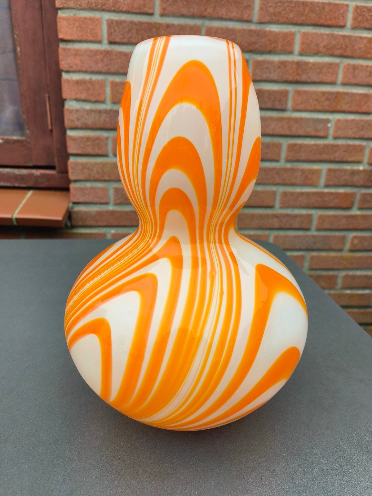 Vintage Carlo Moretti Vaas Murano Glas Italiaans Design, Ophalen, Vaas, Glas, Handgemaakt