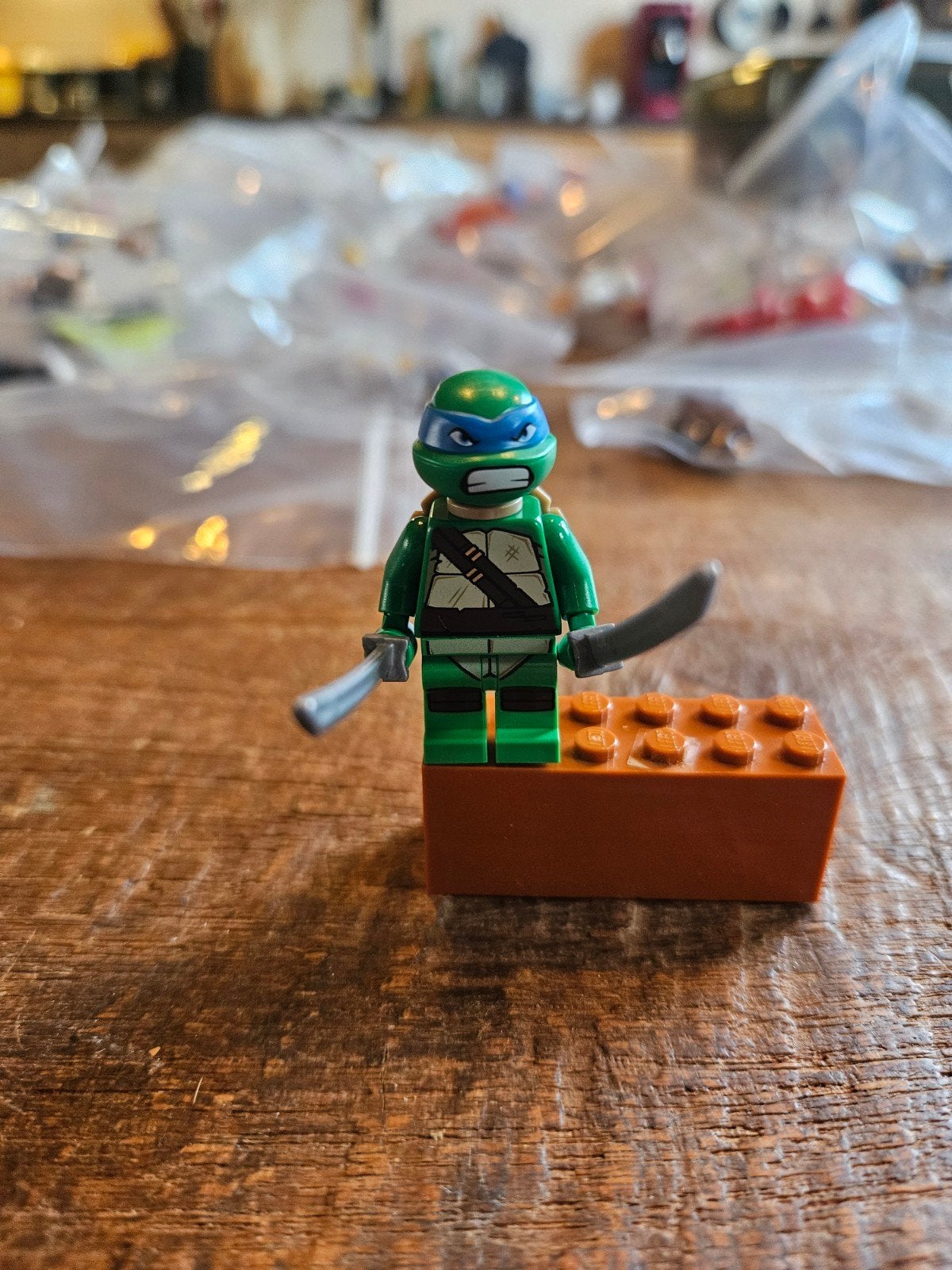 LEGO Teenage Mutant Ninja Turtles Leonardo minifiguur, Kinderen en Baby's, Speelgoed | Duplo en Lego, Gebruikt, Overige thema's