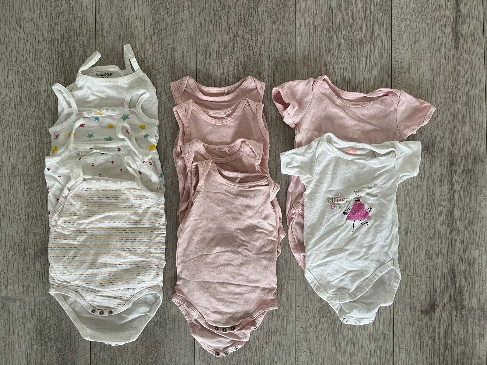 9x Rompers (maat 62/68) - Zeeman, Dirkje, Hema, Ophalen of Verzenden, Gebruikt, Meisje