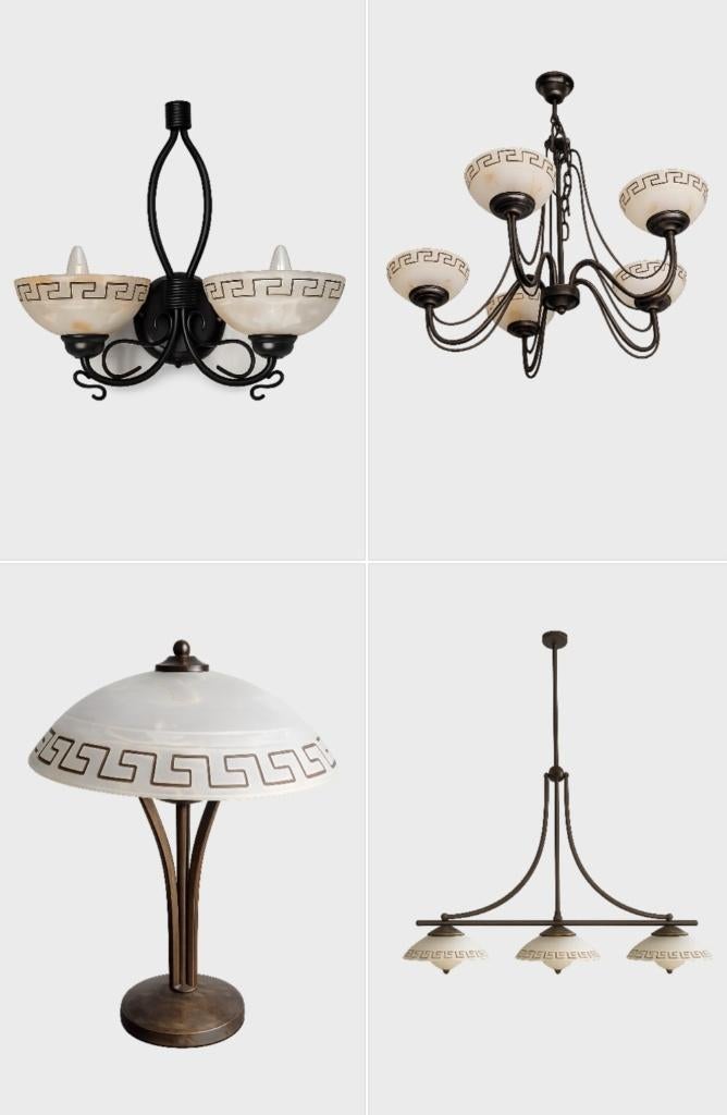 lampenset woonkamer, Ophalen, 50 tot 75 cm, Art deco lampen retro, Zo goed als nieuw