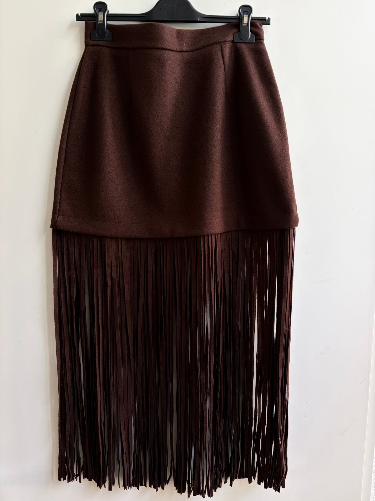LUMINA rok met franjes bruin mt M en mt L, Kleding | Dames, Maat 38/40 (M), Prato, Italie, Verzenden, Nieuw