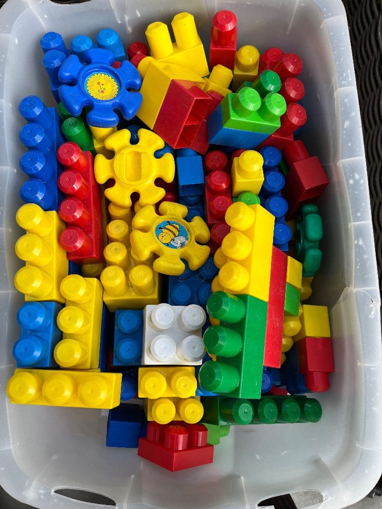 Mega bloks grote plastic speel stapel stenen blokken, Ophalen, Gebruikt, Megabloks