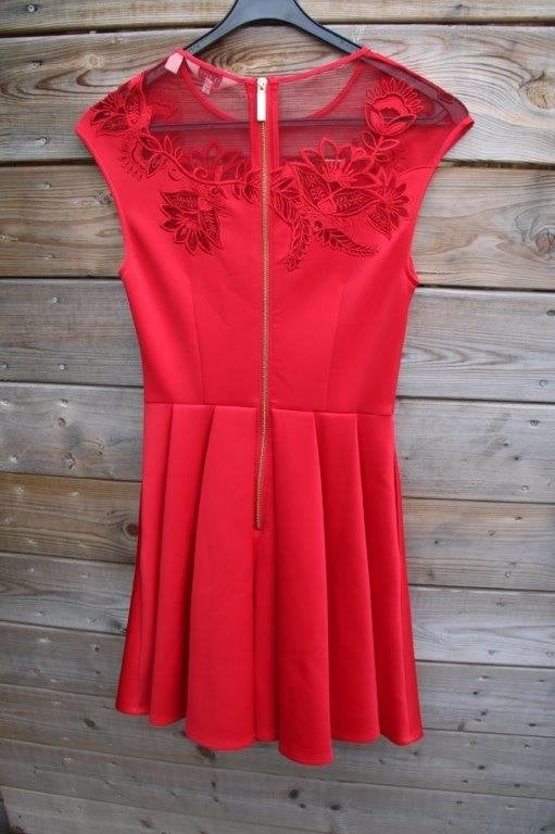 Jurk rood Ted baker mt 1 (S) Vaste prijs, Ophalen of Verzenden, Zo goed als nieuw, Maat 36 (S), Ted Baker