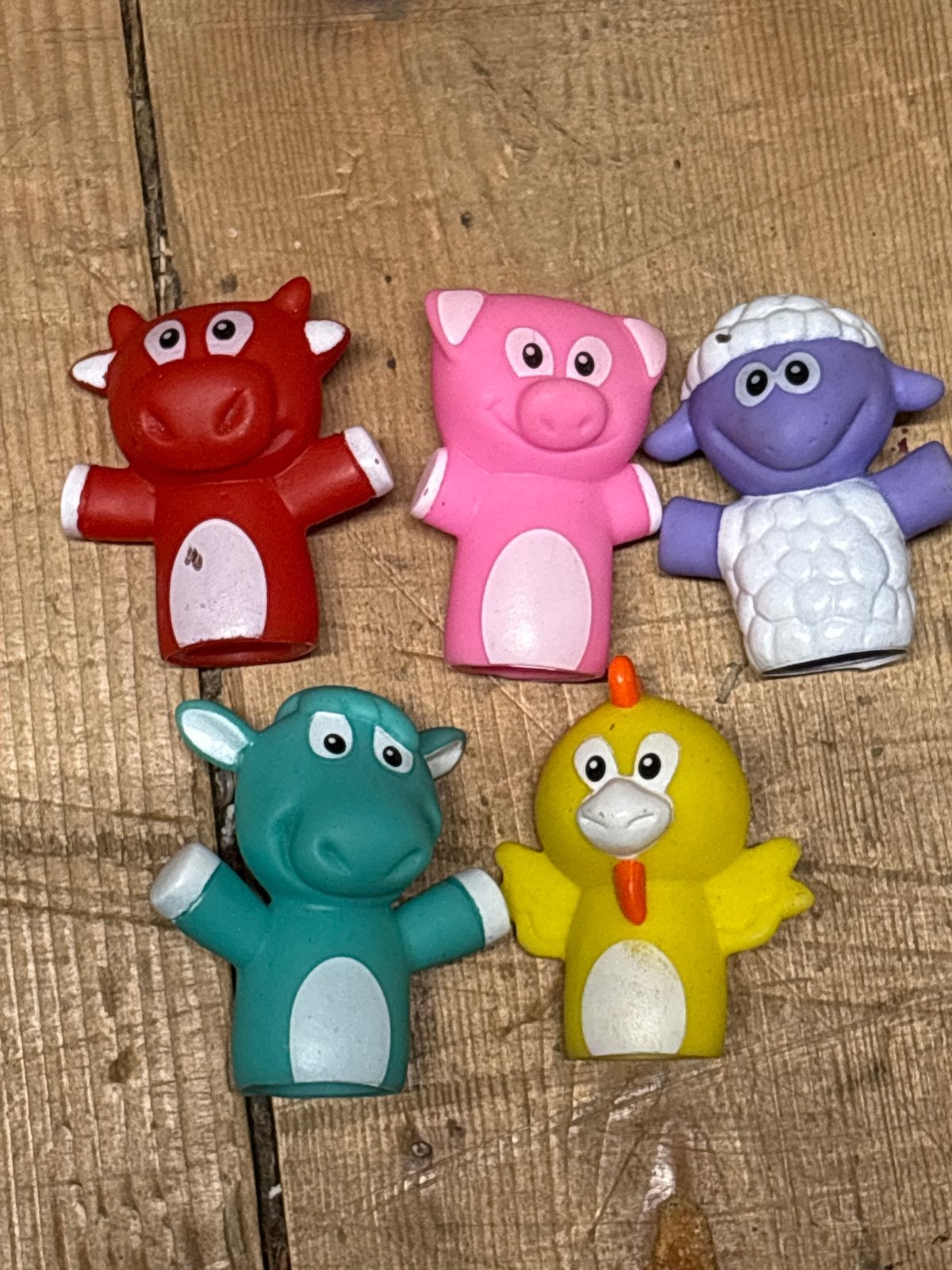 Leuke vingerpoppetjes boerderijdieren set, Ophalen of Verzenden, Gebruikt, Jongen of Meisje