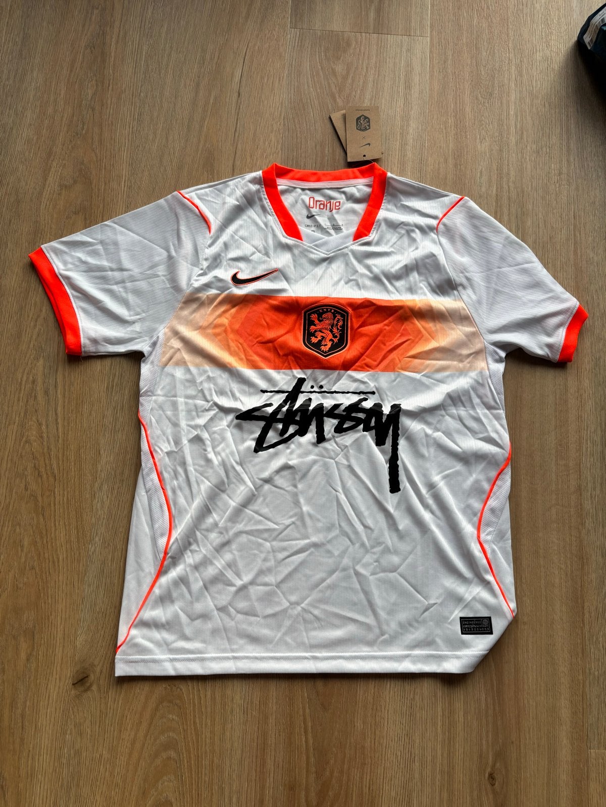 Stussy x Nike Oranje Thuisshirt - Maat L, Maat 52/54 (L), Verzenden, Wit, Nieuw