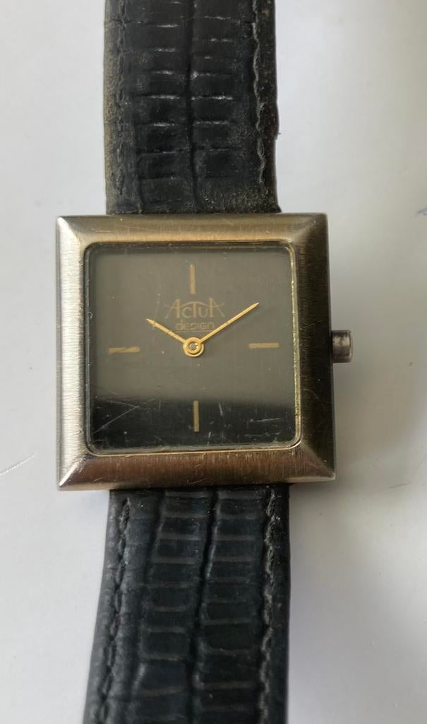 Vintage Actua dames polshorloge goedwerkend., Overige merken, Gebruikt, Staal, Polshorloge
