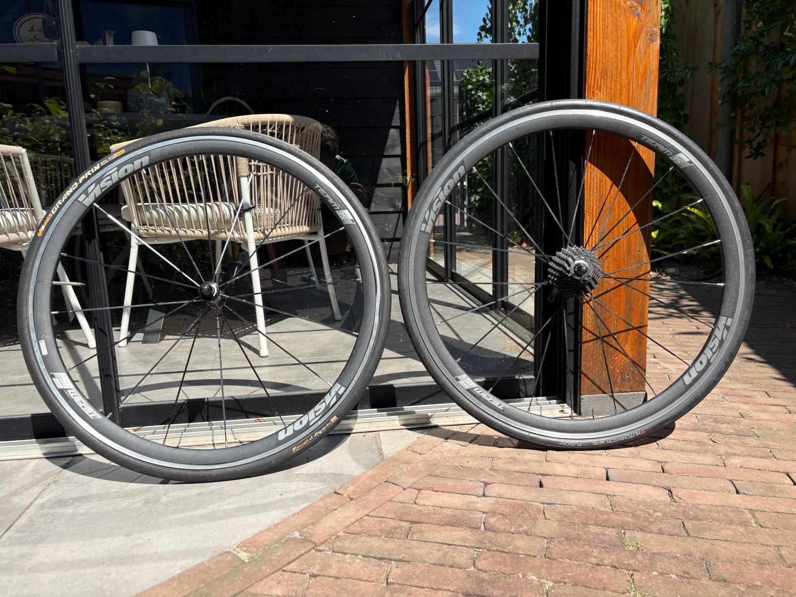 Wielset Vision Team 35 comp SL clincher zwart, Fietsen en Brommers, Fietsonderdelen, Ophalen, Gebruikt, Aluminium