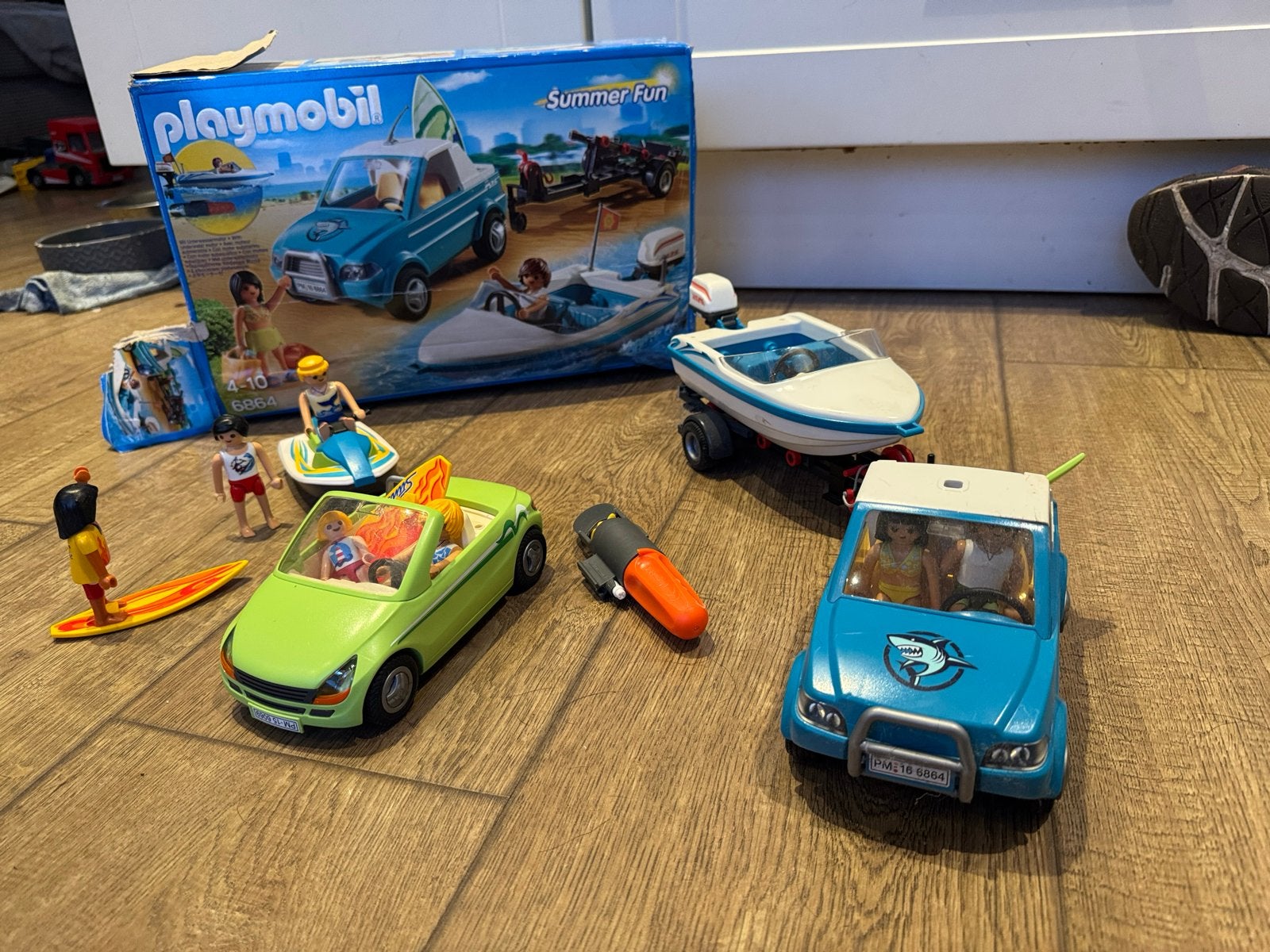 Playmobil Summer Fun set met auto's, boot en figuren, Ophalen, Gebruikt, Jongen of Meisje