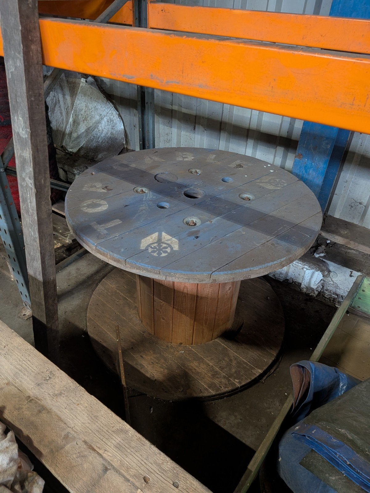Houten kabelhaspel - Ideaal als tafel of decoratie, Ophalen, 50 – 75, Gebruikt, 50 tot 100 cm
