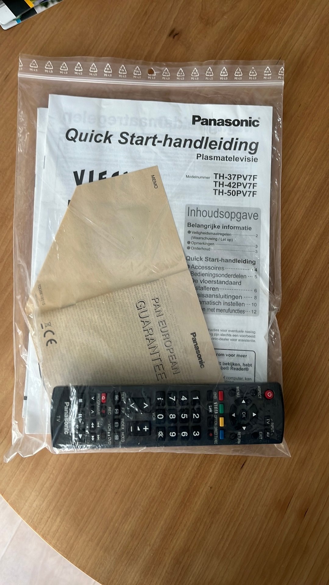 Afstandbediening en handleiding voor panasonic Viera, Ophalen of Verzenden, Nieuw, Origineel, Tv
