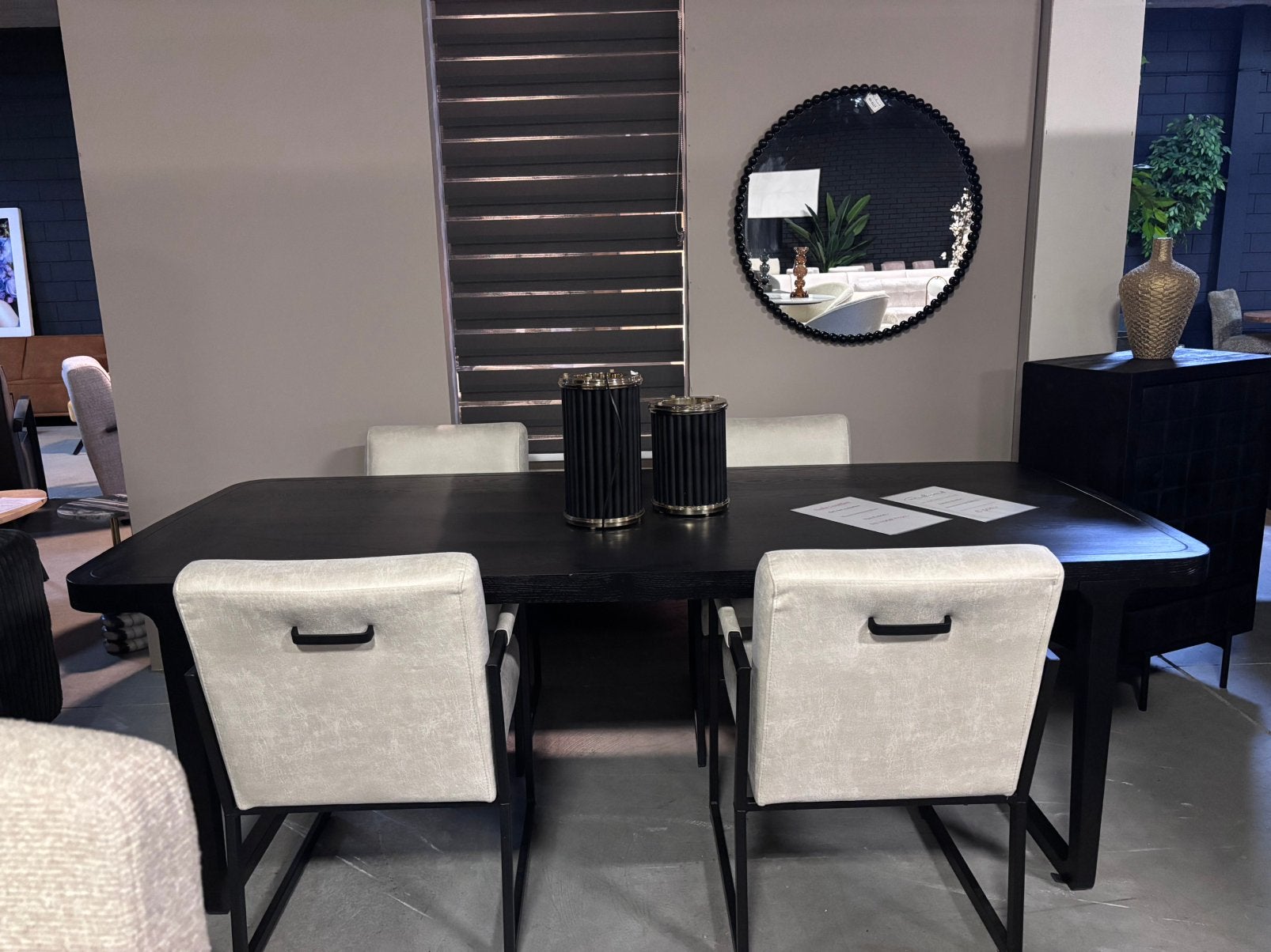 Set van 4 eetkamerstoelen (99%) leer, Ophalen of Verzenden, Zo goed als nieuw, Zwart, Leer