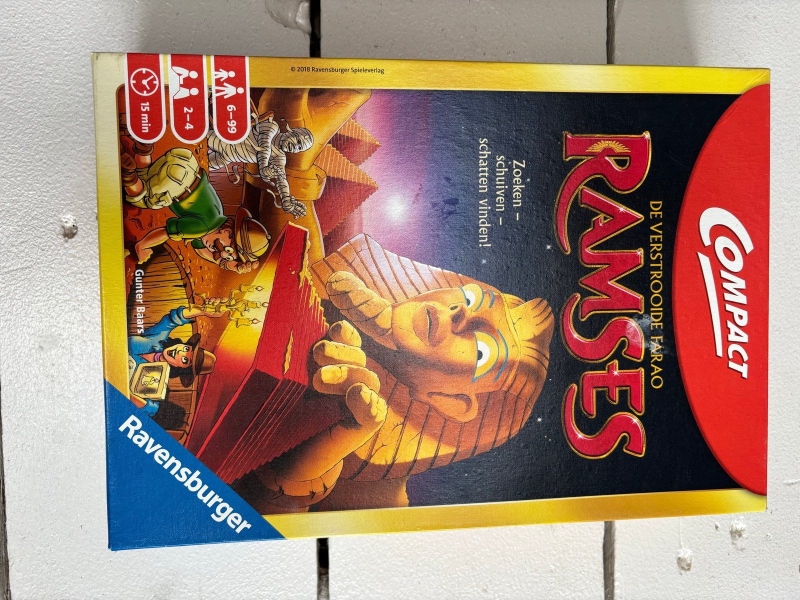 Ramses: De Verstrooide Farao - Ravensburger Compact, Drie of vier spelers, Ophalen of Verzenden, Zo goed als nieuw, Reisspel