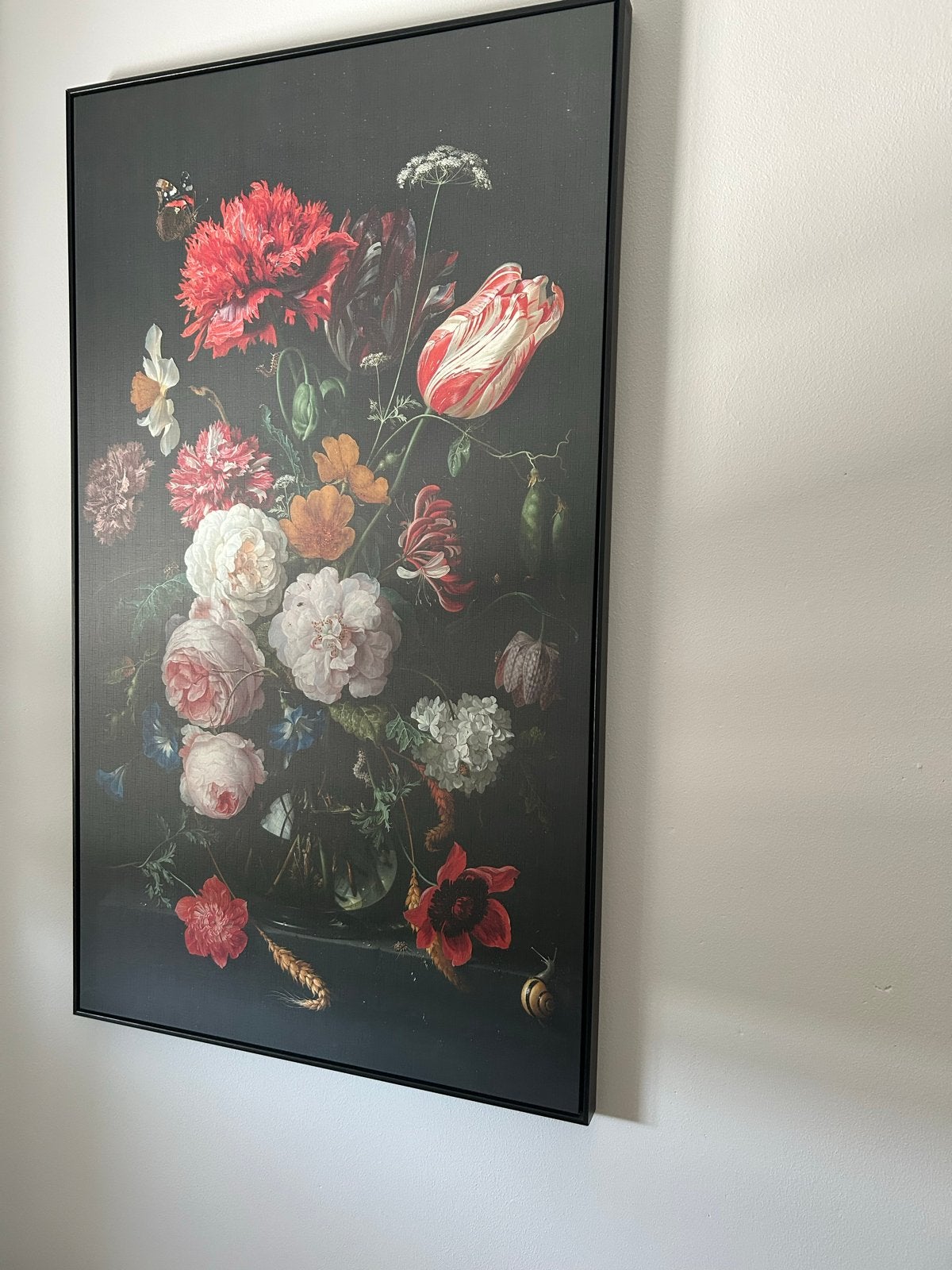 Prachtig klassiek bloemstilleven schilderij, Antiek en Kunst, Kunst | Schilderijen | Klassiek, Doek, Olieverf, Klassiek, Ingelijst