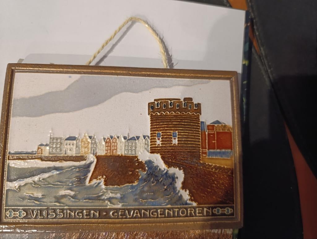 Tegeltje Vlissingen Gevangentoren Westraven Utrecht, Antiek en Kunst, Antiek | Wandborden en Tegels, Ophalen of Verzenden