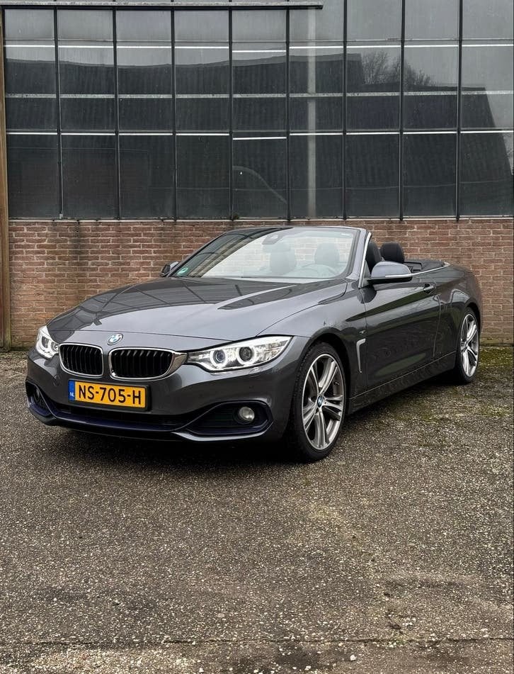 BMW 4-Serie 420I Cabrio | Navi | Airscarf | Leder memory |, Auto's, BMW, Zwart, Cabriolet, 4 stoelen, Leder