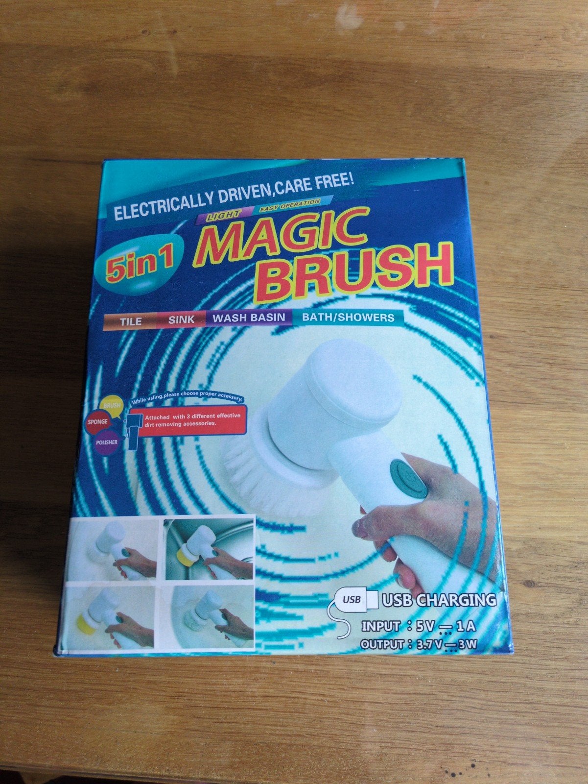 5-in-1 Magic Brush Elektrische Reinigingsborstel - Nieuw in, Ophalen of Verzenden, Bezem of Borstel