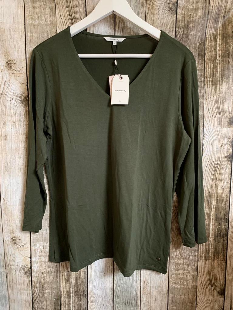 Sandwich super mooi nieuw groen shirt (Maat L), Verzenden, Maat 42/44 (L), Nieuw, Lange mouw