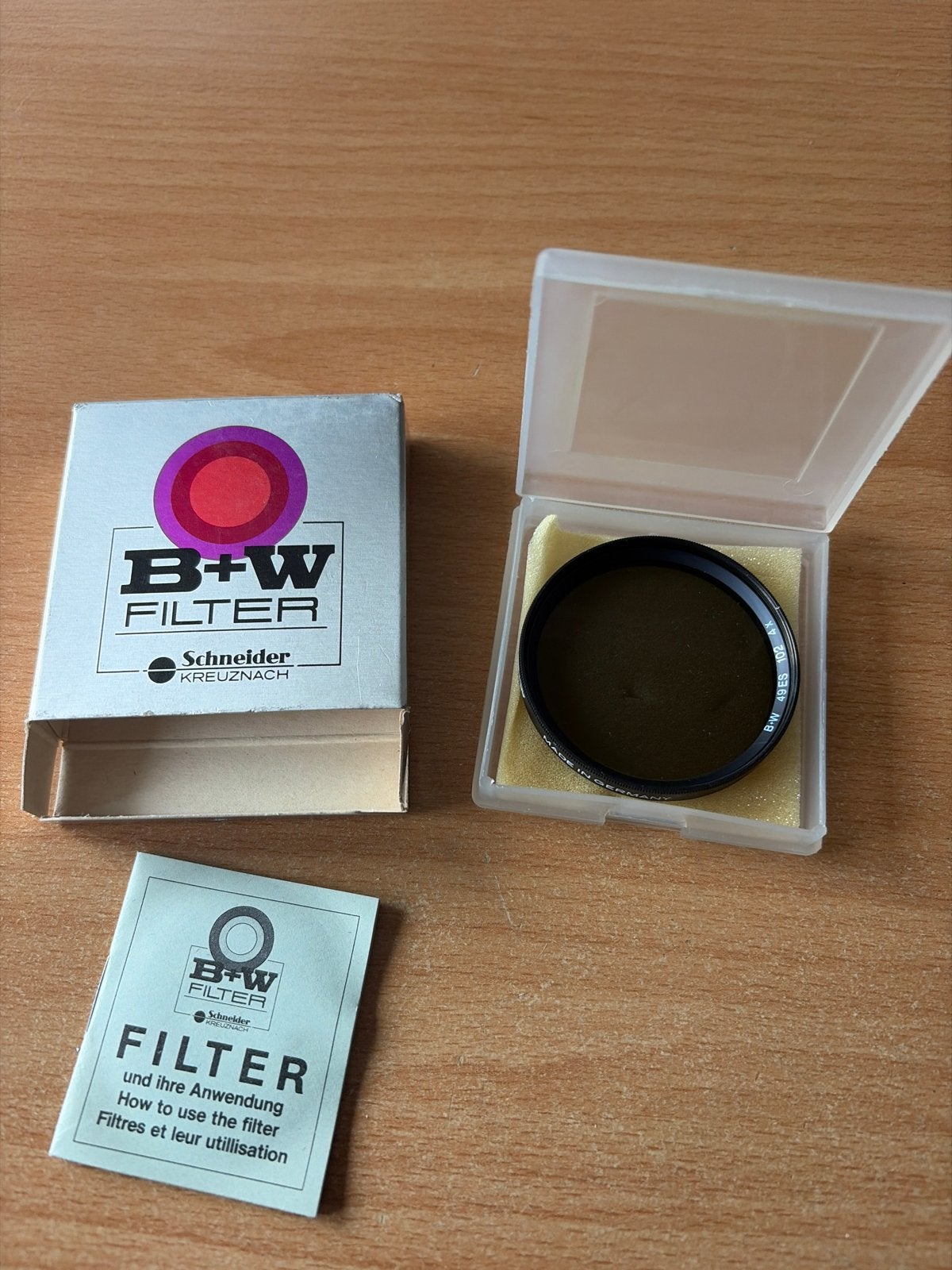 B+W ND-filter 49mm 102 (ND 0,6) Grijs, Minder dan 50 mm, B+W, Zo goed als nieuw, Met schroefdraad